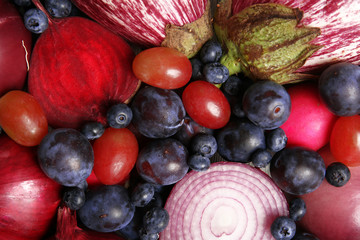 Fruits and vegetables closeup