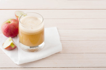 homemade fresh squeezed apple juice, room for text