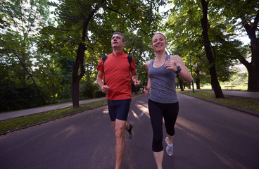 Fototapeta premium couple jogging