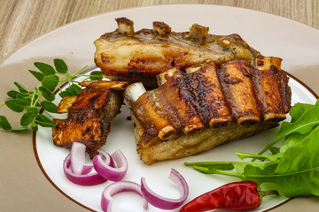 Roasted lamb ribs