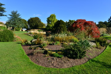 Fototapeta na wymiar An English country garden in the Autumn