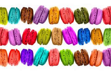 Colorful macarons background