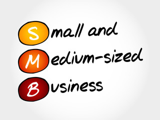 SMB - Small and Medium-Sized Business, acronym business concept