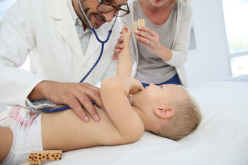 Baby boy at the doctor's office