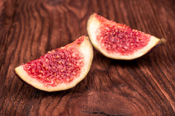 Two slices of figs