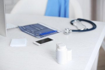 Doctor workplace in office