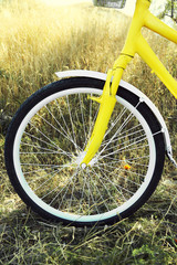 Fototapeta na wymiar Closeup photo of some bicycle parts