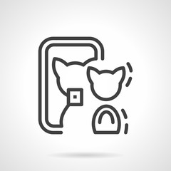 Abstract line icon for selfie.