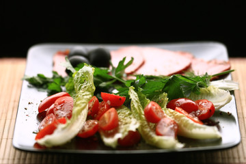 Italian restaurant serving table background