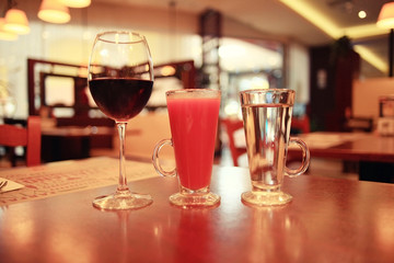 Italian restaurant serving table background