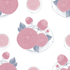 Seamless texture with asters