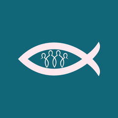 Church logo. Christian fellowship icon