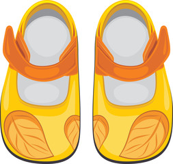 Kids shoes isolated on the white