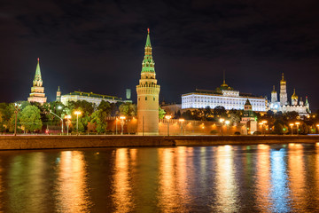 Moscow Kremlin at night 