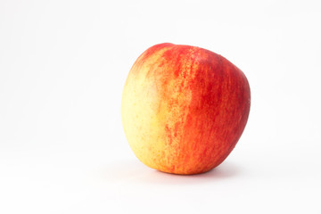 Red ripe apple isolate  on white background .