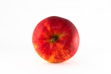 Red ripe apple isolate  on white background .