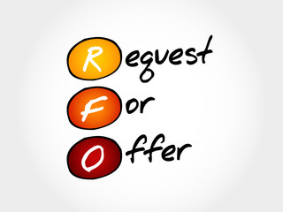 RFO - Request For Offer, acronym business concept