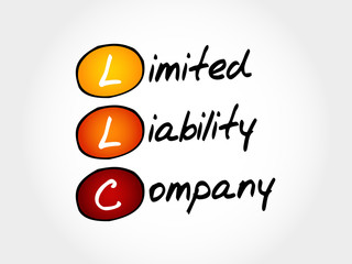 LLC - Limited Liability Company, acronym business concept
