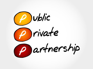 PPP - Public-private partnership, acronym business concept