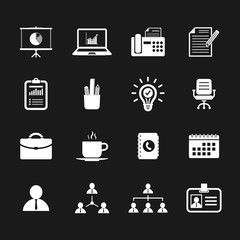 Office icons. Organization icon. Vector Illustration. EPS10