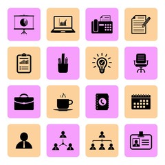 Office icons. Organization icon. Vector Illustration. EPS10