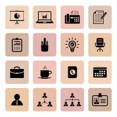 Office icons. Organization icon. Vector Illustration. EPS10