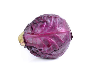 Fototapeta premium Red cabbage isolated over a white background.