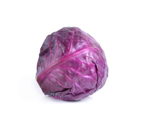 Fototapeta premium Red cabbage isolated over a white background.