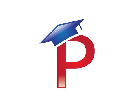 P Letter Graduation Logo