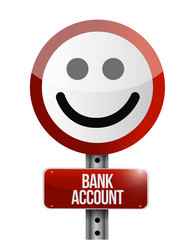 bank account like sign concept