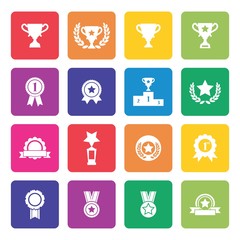 Trophy and prize icons. Victory icon. Vector Illustration. EPS10