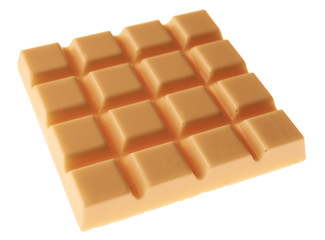 Chocolate bar isolated on white