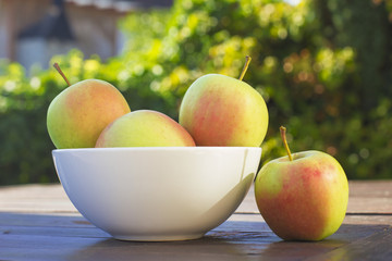 Apples in a bowl