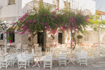 Antiparos coffee shops are ready to welcome tourists and local people in a beautiful environment.