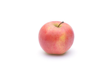 Fresh red apple on a white background