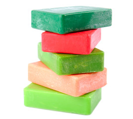 Colored pieces of soap