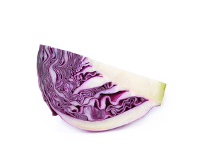 Fototapeta premium Red cabbage isolated over a white background.