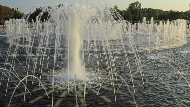 Fountain in the park Tsaritsyno. Moscow.