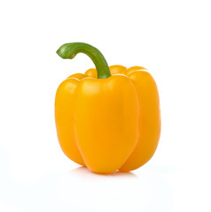 sweet yellow pepper isolated on white background