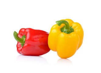 Fresh peppers isolated on white background
