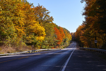 Longhouse scenic drive in autumn