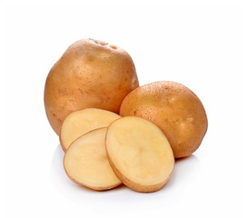 Potatoes isolated on white background