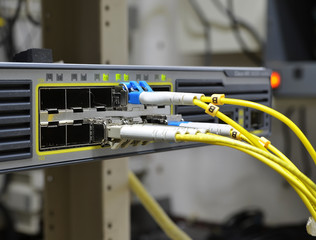 network cables connected to router ports