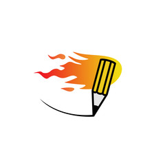 Fast fire pencil logo