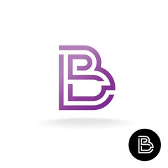 Letter B linear puzzle maze style logo