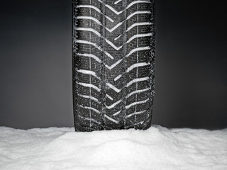 Winter tyre in the snow