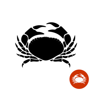 Crab black silhouette