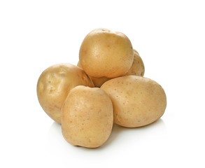 Potatoes isolated on white background