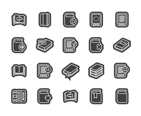 Outline icons thin flat design, modern line stroke style