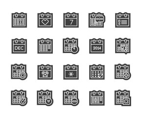 Outline icons thin flat design, modern line stroke style
